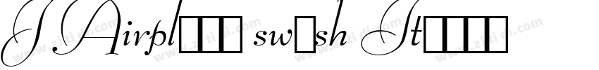 J Airplane swash It字体转换